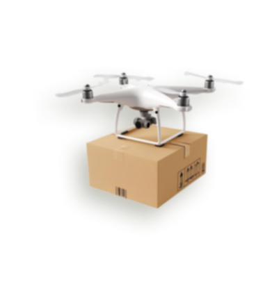 Drone delivering package